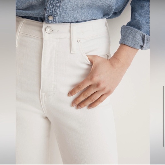 Madewell Stovepipe white Jeans Sz 25 Tall - Picture 5 of 12